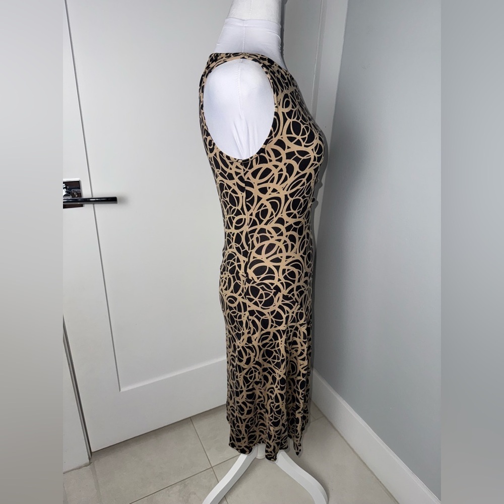Diane von Furstenberg Geometric Print Sleeveless Midi Dress/Size 6 - Picture 4 of 7